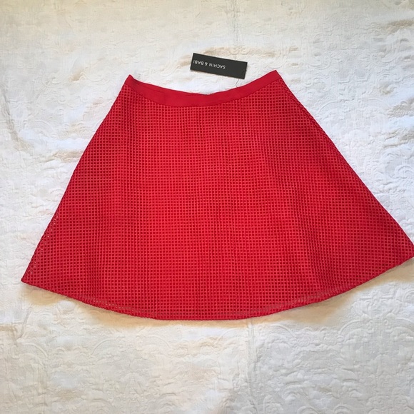 SACHIN & BABI**Red A-Line Skirt**US 4**$345 - Picture 4 of 8